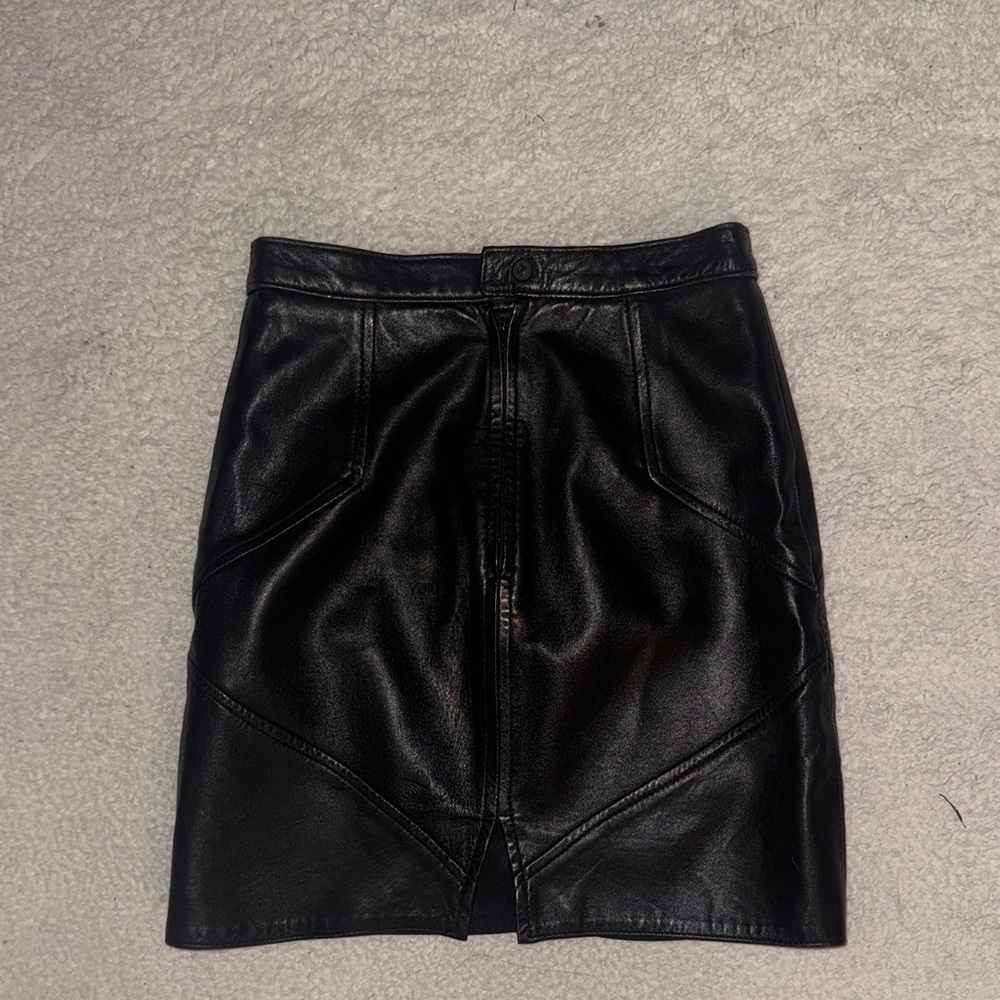 Black Leather Skirt